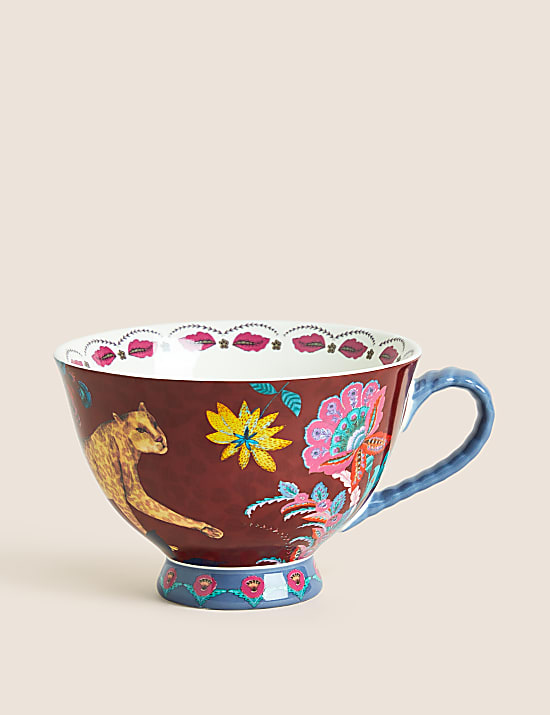 Mug à pied à motif léopard
