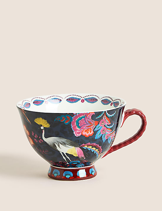 Mug à pied à motif oiseau
