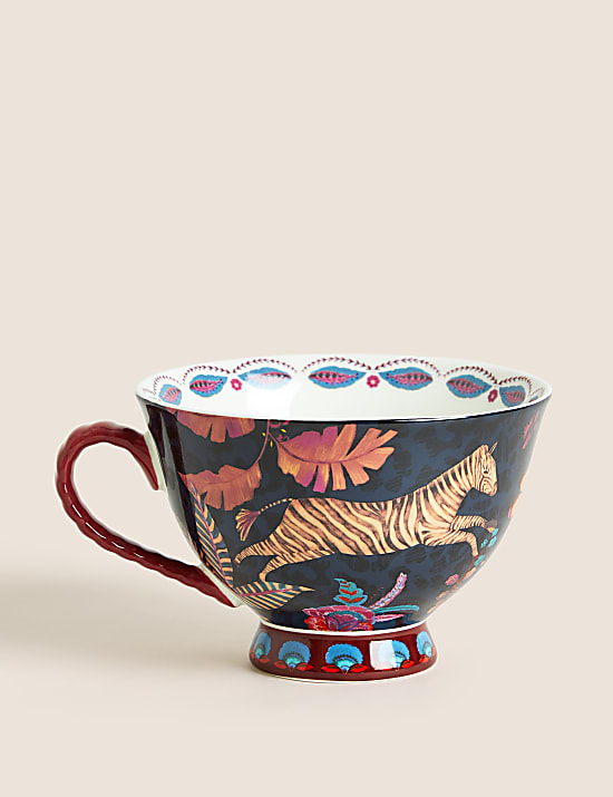 Mug à pied à motif oiseau