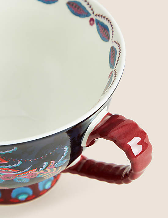 Mug à pied à motif oiseau