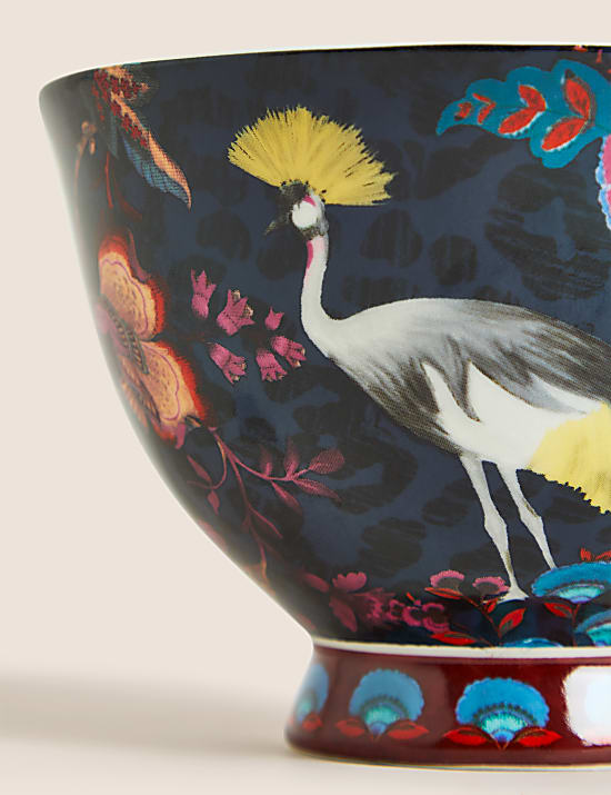 Mug à pied à motif oiseau