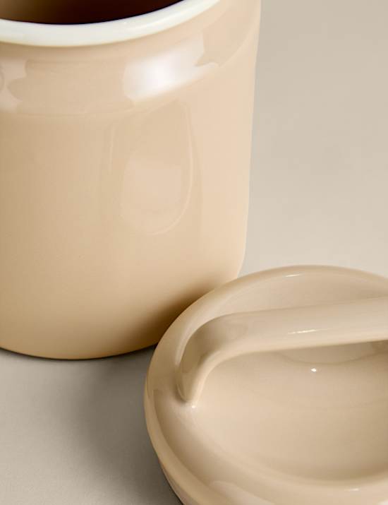 Small Enamel Storage Jar