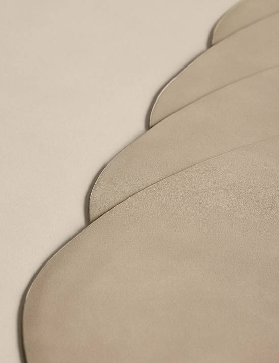 Set of 4 Faux Leather Placemats