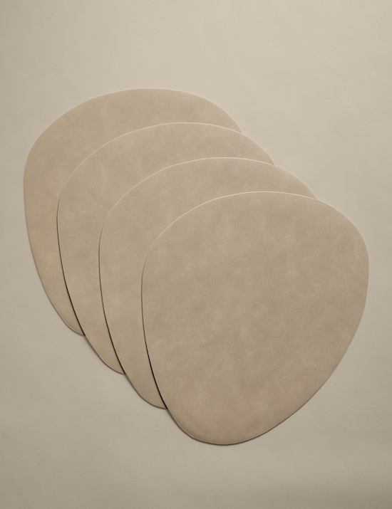 Set of 4 Faux Leather Placemats