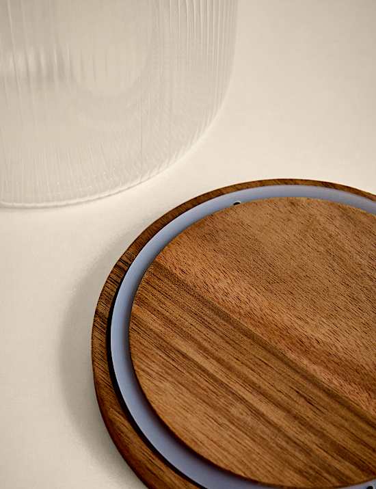 Large Ribbed Glass Cookie Jar