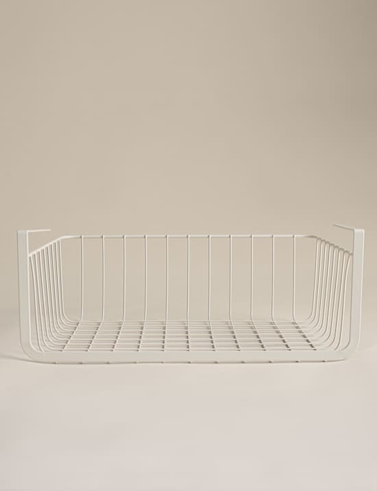 Rangement sous &eacute;tag&egrave;re en fil m&eacute;tallique