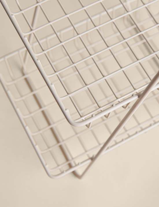 Rangement en fil m&eacute;tallique &agrave; 2 niveaux