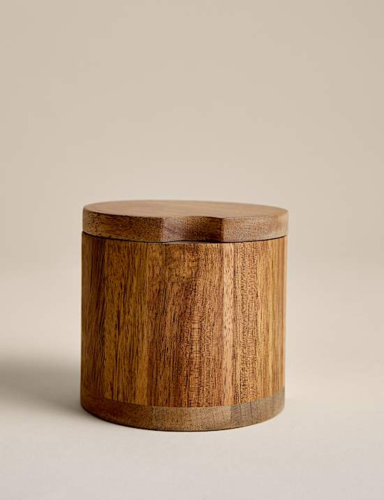 Houten pot met lepel