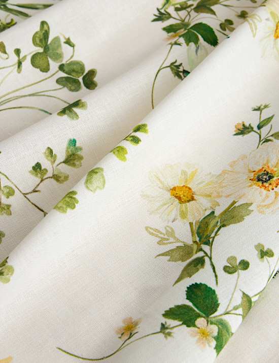 Cotton with Linen Floral Tablecloth