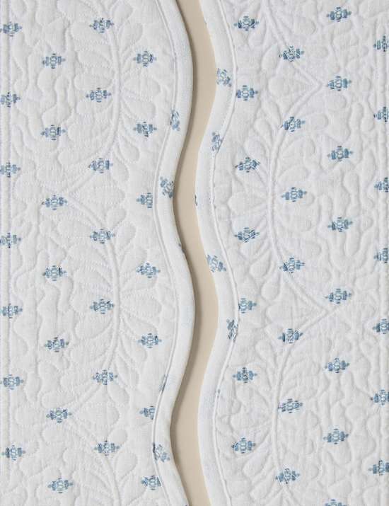 Set of 2 Pure Cotton Quilted Coastal Placemats