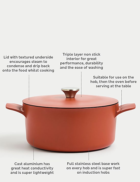 Cast Aluminium 5L Casserole Dish