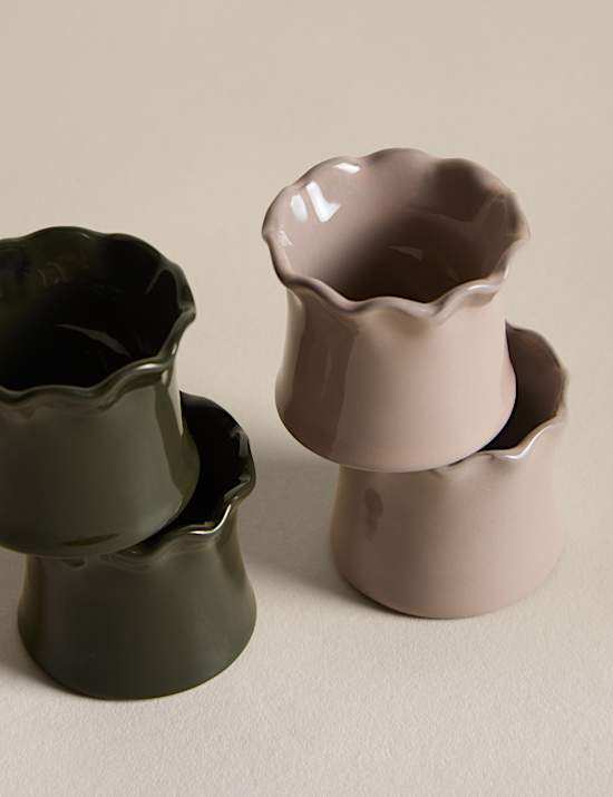 Sada 4 keramických kroužků na ubrousky