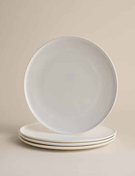 Lot de 4 grandes assiettes Arlington en porcelaine fine