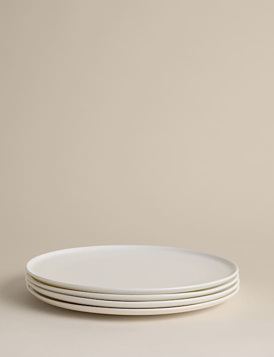 Lot de 4 grandes assiettes Arlington en porcelaine fine