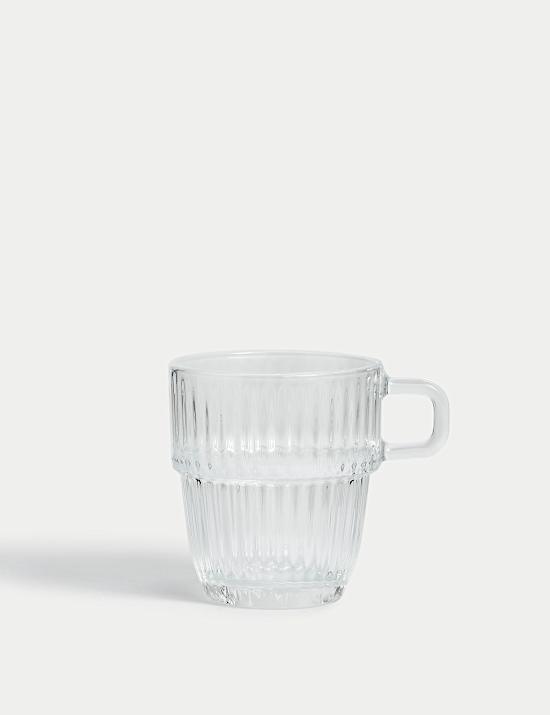 Ribbed Glass Espresso Cup