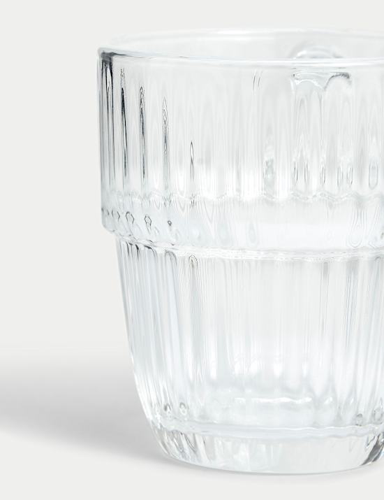 Ribbed Glass Espresso Cup