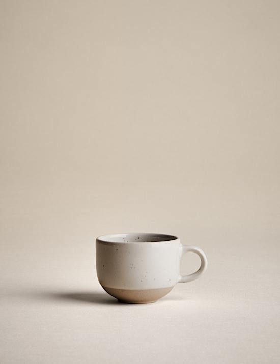 Juego de 4 tazas de cerámica moteadas para café expreso