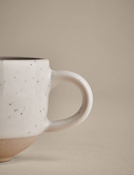 Juego de 4 tazas de cerámica moteadas para café expreso