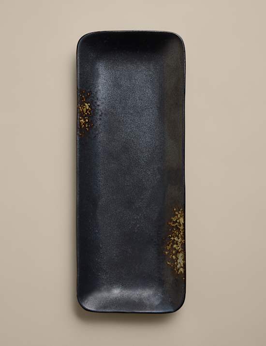Oxidized Stoneware Rectangular Platter