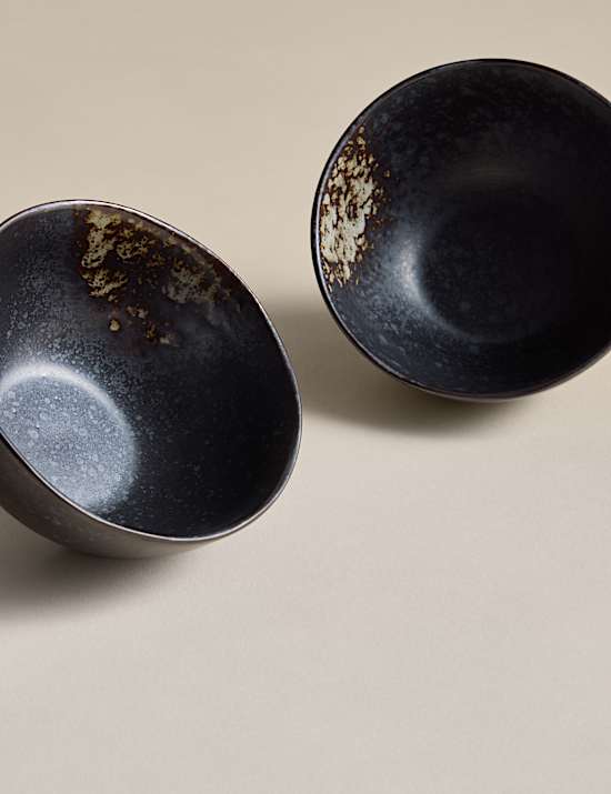 Set of 2 Oxidised Soy Nibble Bowls
