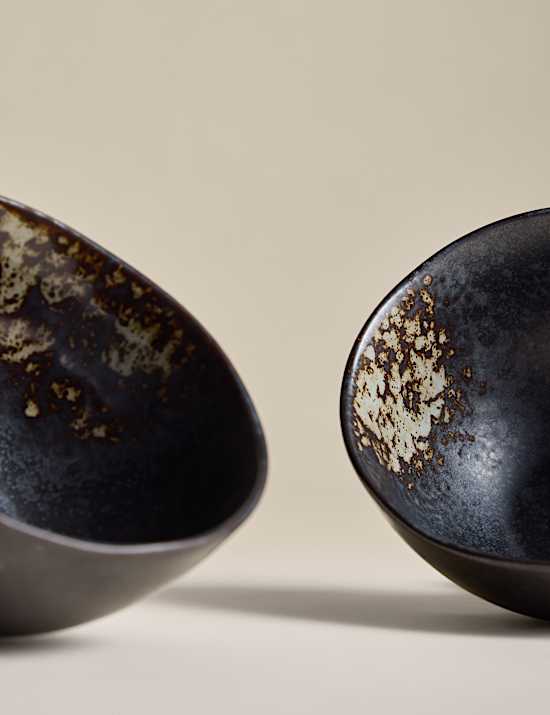 Set of 2 Oxidised Soy Nibble Bowls