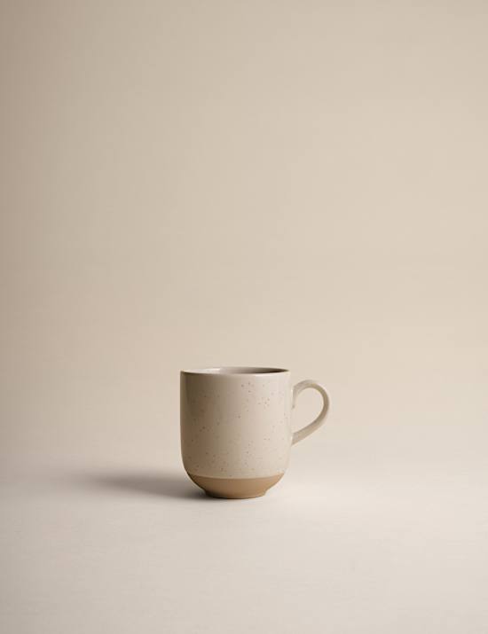 Juego de 4 tazas de cerámica moteadas para café