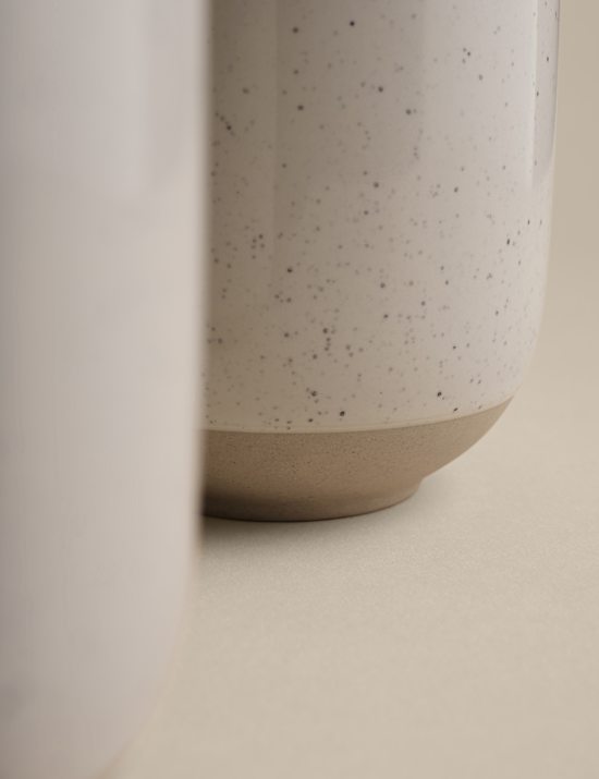 Juego de 4 tazas de cerámica moteadas para café