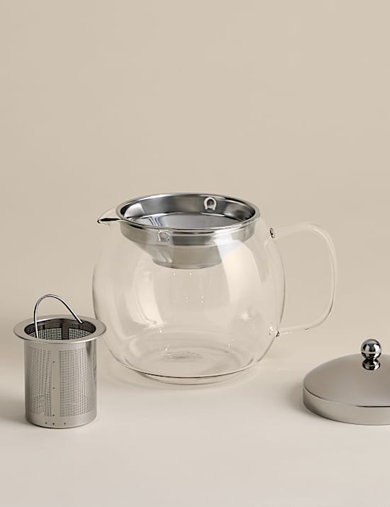 Teekanne aus Glas mit Filter, 1,5 l