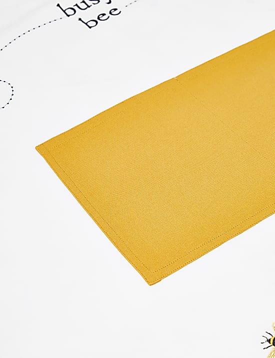 Schürze aus reiner Baumwolle mit Bienenmotiv