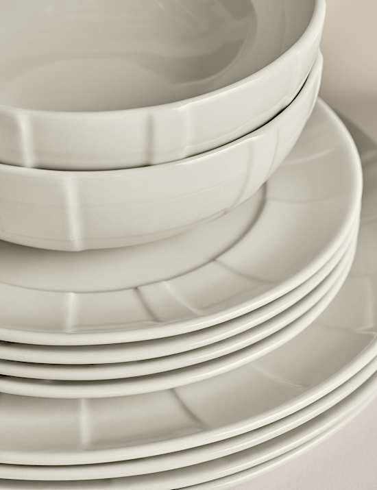 12 Piece Textured Dinner Set