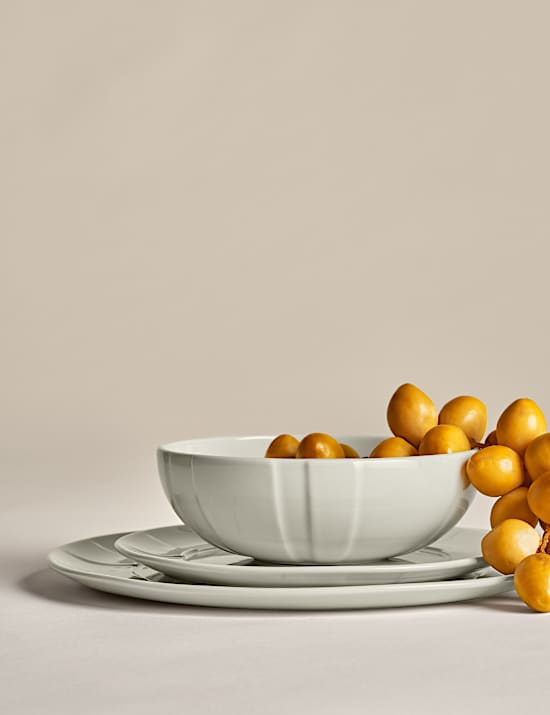 12 Piece Textured Dinner Set