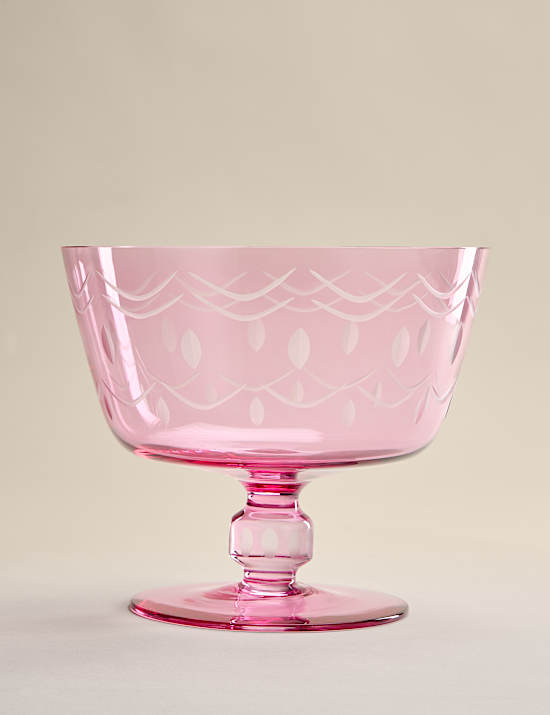 Retro Glass Trifle Bowl