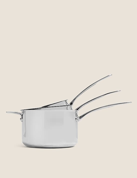 3 Piece Stainless Steel Saucepan Set