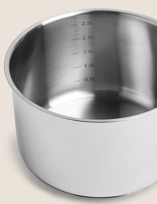 3 Piece Stainless Steel Saucepan Set