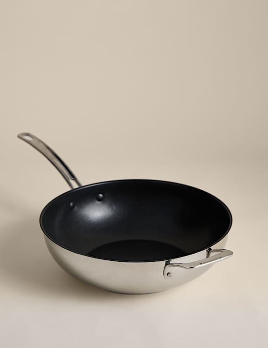 Stainless Steel 30cm Wok