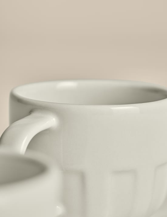 Set of 2 Textured Espresso Cups