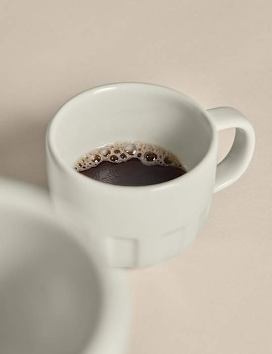 Set of 2 Textured Espresso Cups