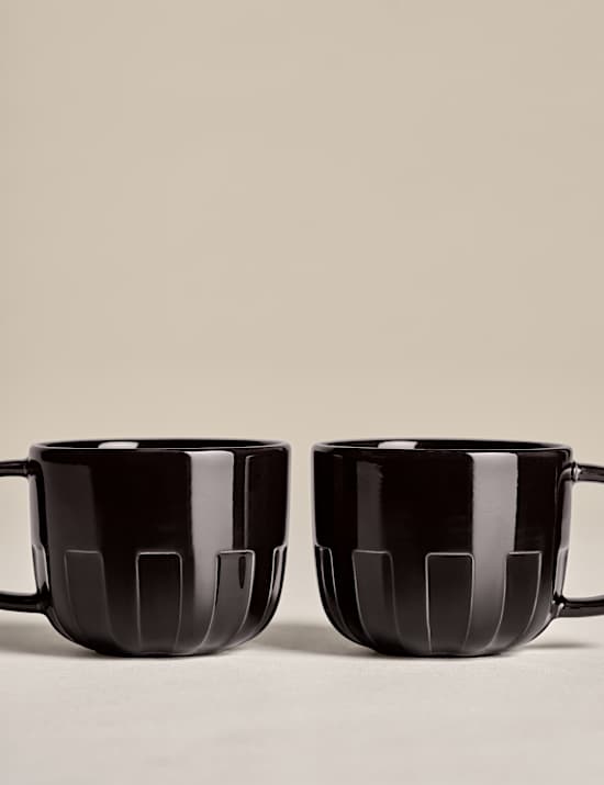 Set of 2 Textured Espresso Cups