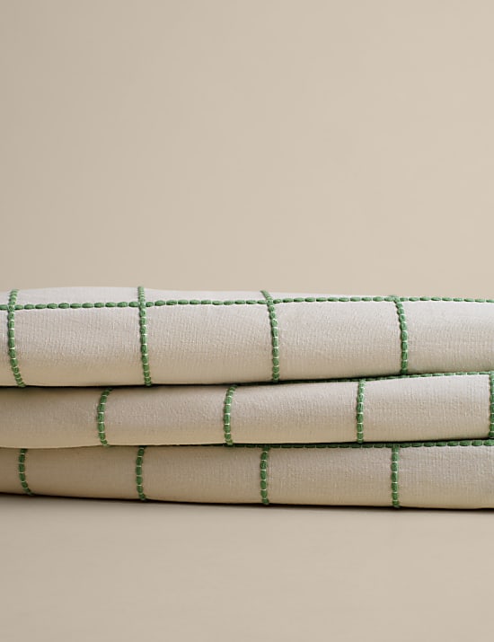 Pure Cotton Woven Checked Tablecloth