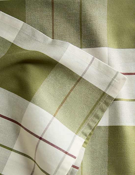Cotton Rich Checked Tablecloth