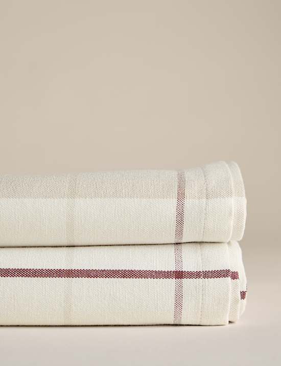 Cotton Rich Checked Tablecloth