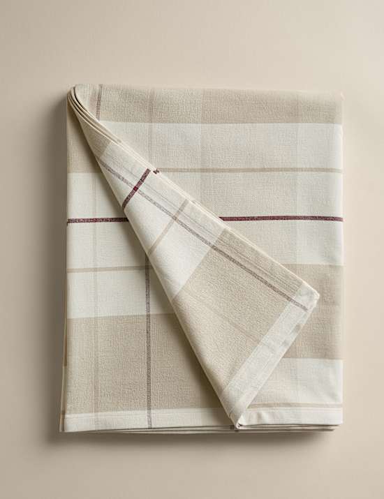 Cotton Rich Checked Tablecloth
