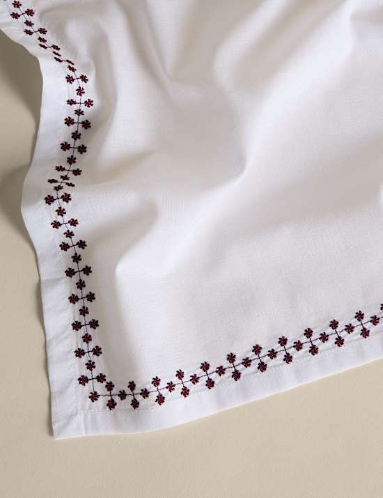 Set of 4 Pure Cotton Floral Napkins