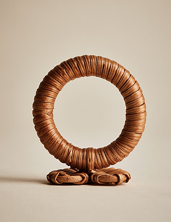 Set of 4 Rattan Heart Napkin Rings