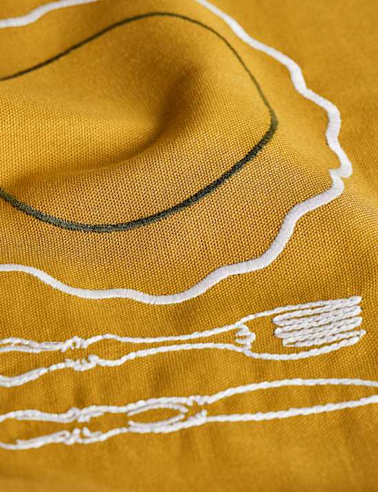 Pure Cotton Bistro Embroidered Tablecloth