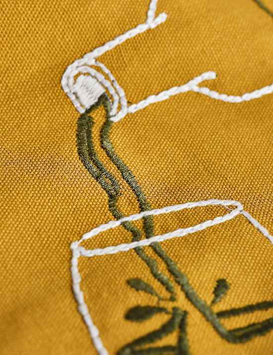 Pure Cotton Bistro Embroidered Tablecloth