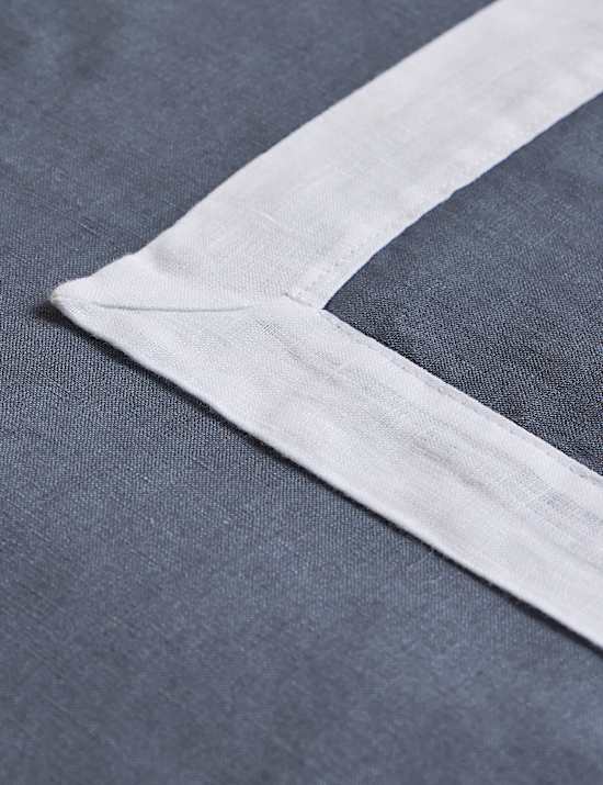 Set of 2 Pure Linen Edge Placemats