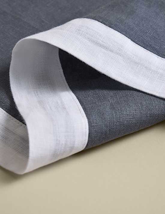 Set of 2 Pure Linen Edge Placemats