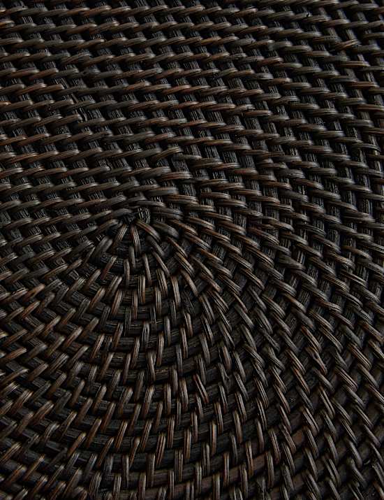 Set of 2 Rattan Oval Placemats