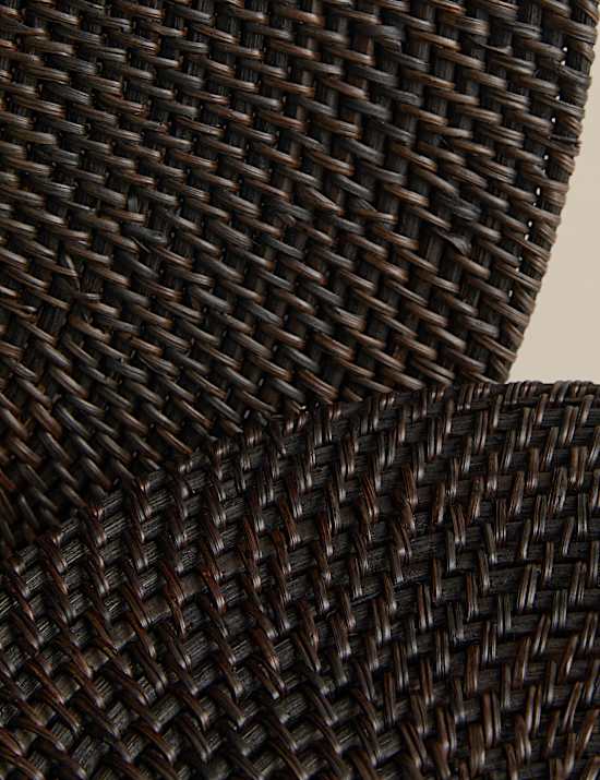 Set of 2 Rattan Oval Placemats